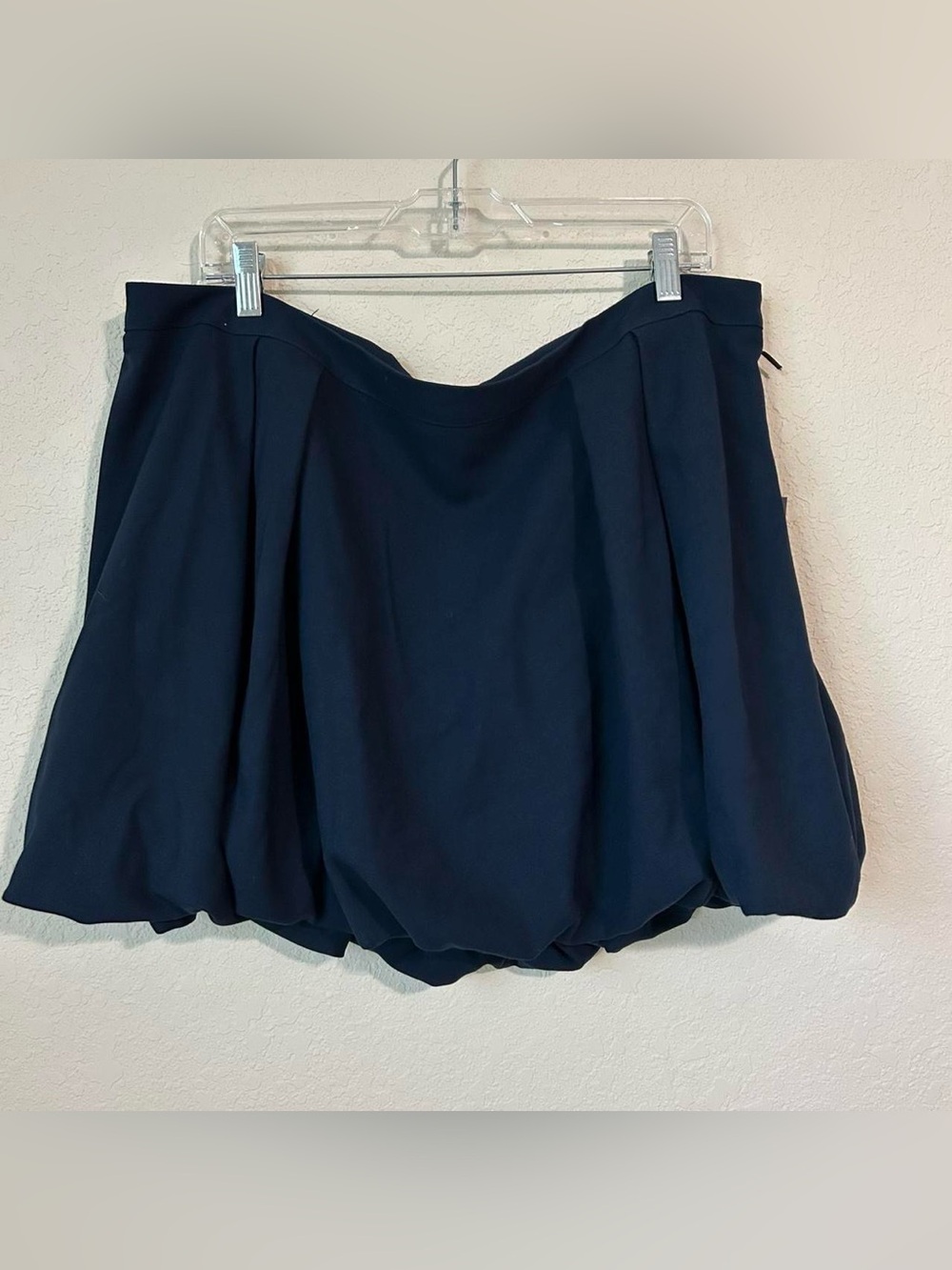 Future Collective Womens Navy Bubble Hem Skirt